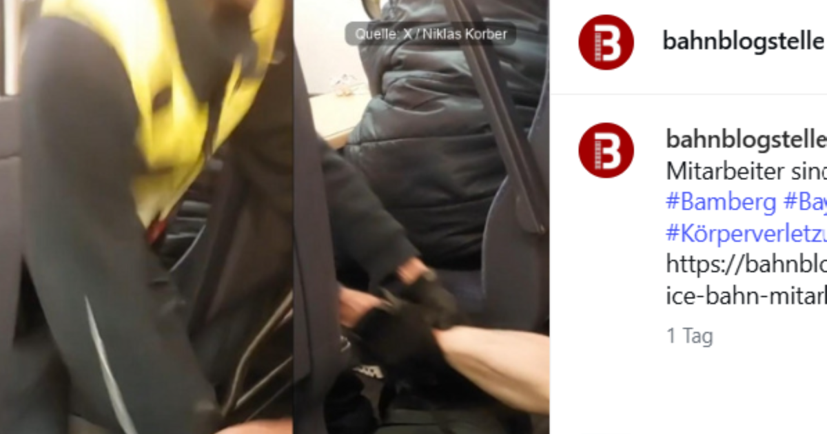 ICE video from Bamberg: Aggressive railway employee pulls passenger by the ...