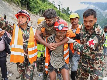 Nach der Sturzflut im Himalaya