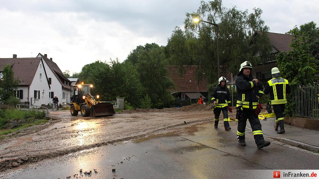 Unwetter über Franken