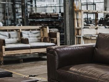 Polsterm&ouml;belfabrik, Couch, Sofa, Ledercouch, Ledersofa, Wohnzimmer