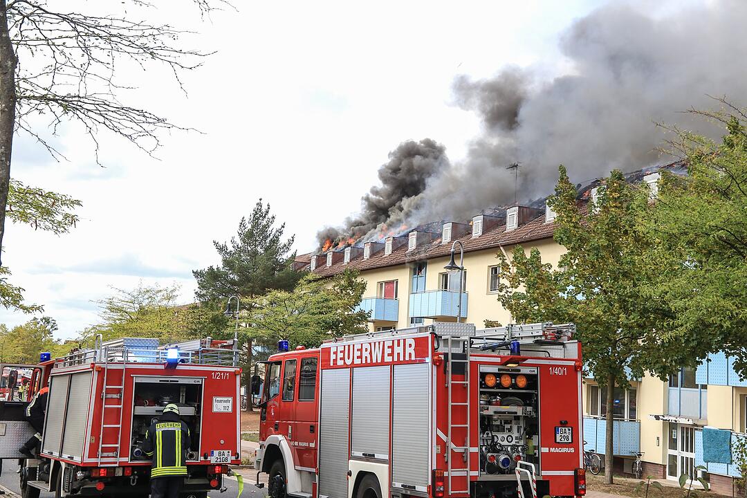 Großbrand im ANKER-Zentrum Bamberg
