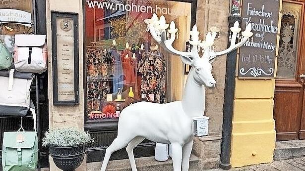 Bei Selfies mit diesem Hirsch kamen 1000 Euro Spenden zusammen.