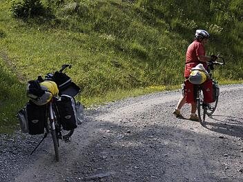 Toni Welsch auf dem beschwerlichen Fernpass.