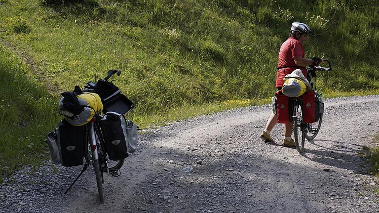 Toni Welsch auf dem beschwerlichen Fernpass.