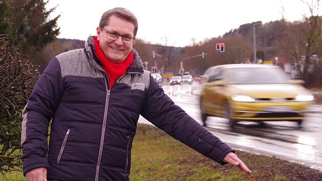Oliver Skalls Ziel: Eine Untertunnelung und ein Kreisverkehr nahe der Kreuzung Unter-/Oberrodach. Foto: Marco Mei&szlig;ner