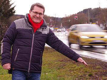 Oliver Skalls Ziel: Eine Untertunnelung und ein Kreisverkehr nahe der Kreuzung Unter-/Oberrodach. Foto: Marco Meißner