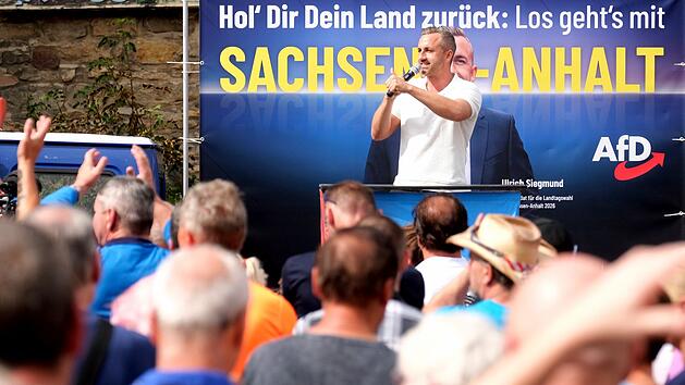 AfD-Spitzenkandidat Siegmund im Wahlkampf