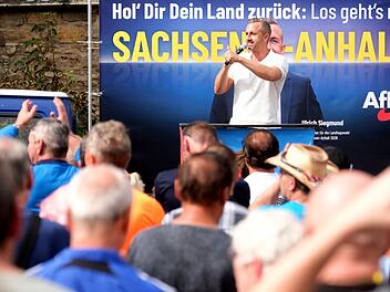 AfD-Spitzenkandidat Siegmund im Wahlkampf