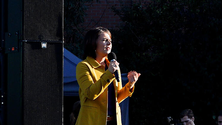 Gr&uuml;nen-Kanzlerkandidatin Annalena Baerbock auf Wahlkampftour in W&uuml;rzburg