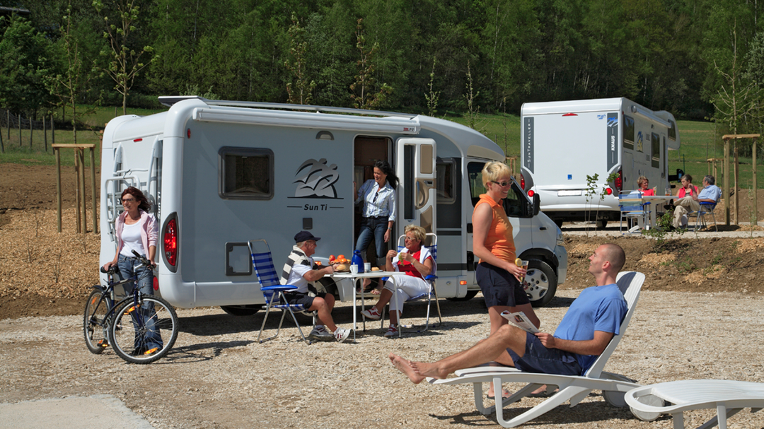 Wohnmobilstellpl&auml;tze der Therme Obernsees