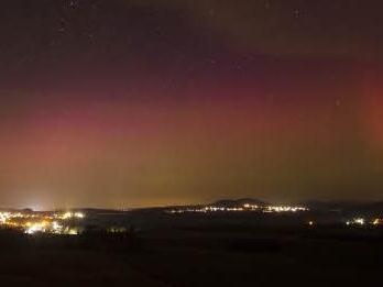 Polarlichter bei Schönderling im März 2015Foto: Jürgen Hüfner