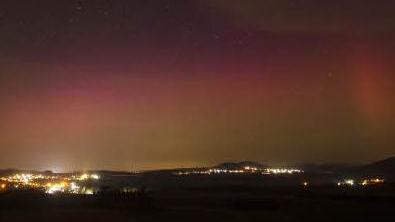 Polarlichter bei Schönderling im März 2015Foto: Jürgen Hüfner