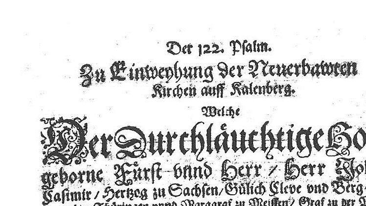 Das Deckblatt des Motettensatzes: Aus ihm geht das Datum der Aufführung hervor und dass es sich um eine Auftragsarbeit handelte.