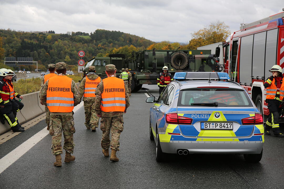 Unfall auf der A9 in Oberfranken