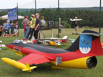 Der Starfighter F 104 war eines der Highlights in Hallerndorf.Foto: Erlwein