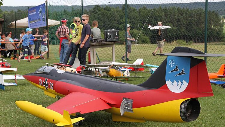 Der Starfighter F 104 war eines der Highlights in Hallerndorf.Foto: Erlwein