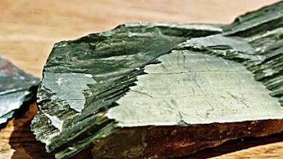 Schiefer aus dem ehemaligen Oertelsbruch bei Lehesten.