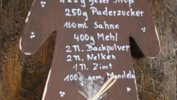 Lebkuchenrezept am Kulmbacher Weihnachtsmarkt.