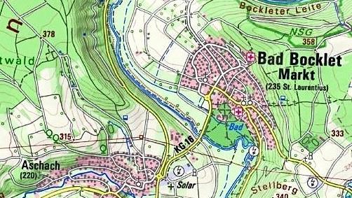 Eine aktuelle Ansicht von Aschach und Bad Bocklet