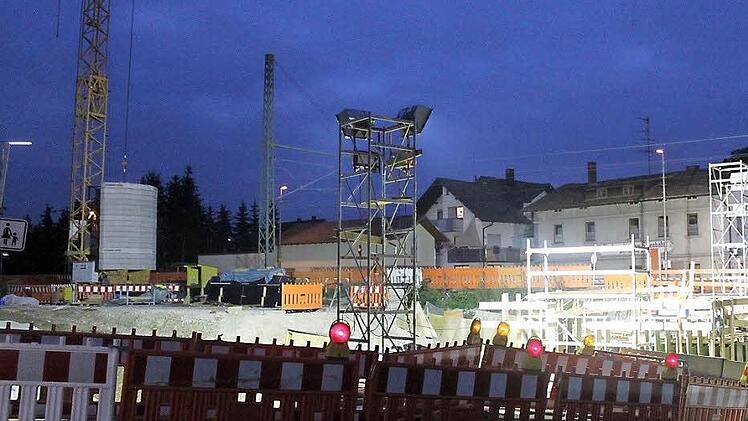 Abendliche Impression zum Thema "Bahnbauarbeiten, so leise wie möglich" Foto: Markus Häggberg