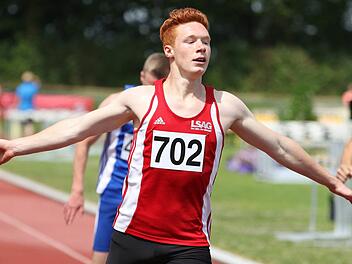 Nick Przeliorz gewinnt bei den Bayerischen Meisterschaften über 100 und 200 Meter. Foto: Theo Kiefner/Archiv