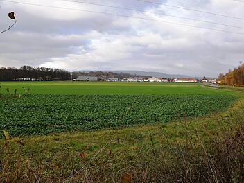 Blick aus Richtung Bamberg auf das neue Gewerbegebiet "Brandäcker Süd", das erweitert wird. Foto: Udo Billen