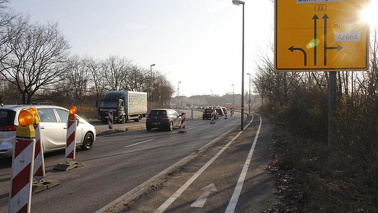 Rechtsabbiegen am Münchner Ring Richtung Forchheimer Straße war ab da nicht mehr möglich.   Foto: Sebastian Martin