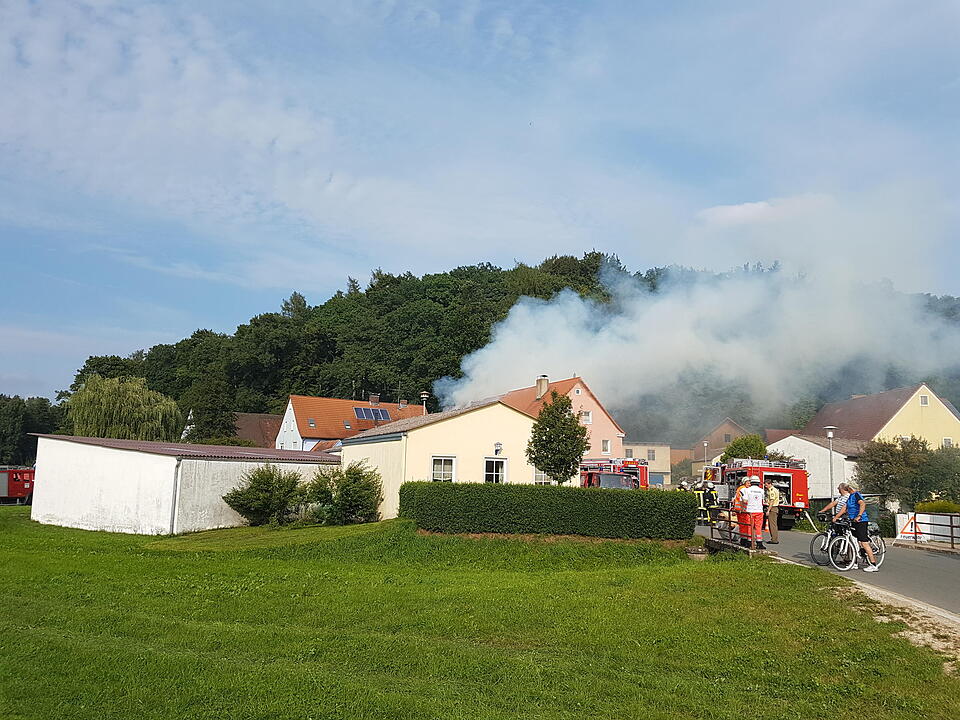 Herpersdorf bei Ansbach: Scheune abgebrannt