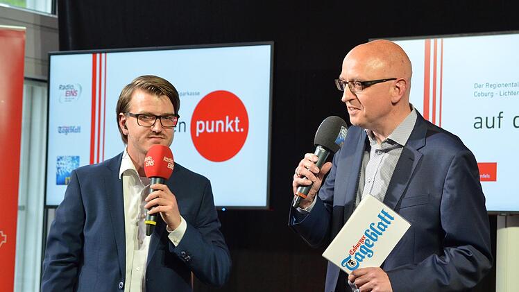 Die Moderatoren Constantin Hirsch (links) und Oliver SchmidtRainer Lutz