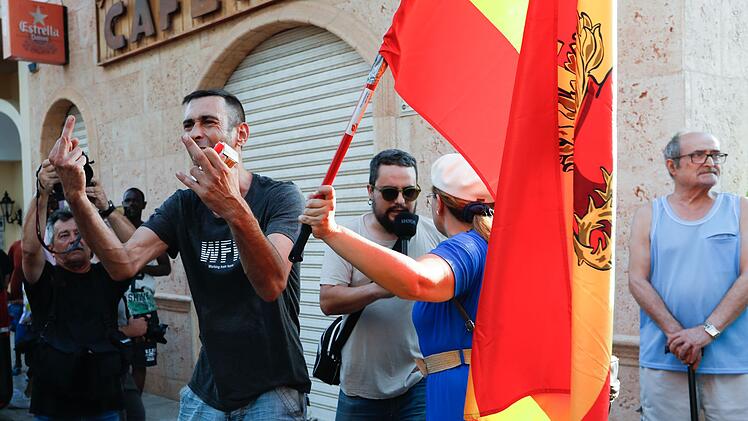 Protest in Spanien gegen Migranten