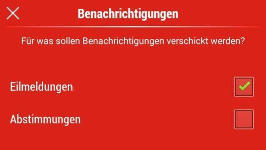 Reaktivieren Sie die Benachrichtigungen, indem Sie den Haken erst entfernen und dann erneut setzen.