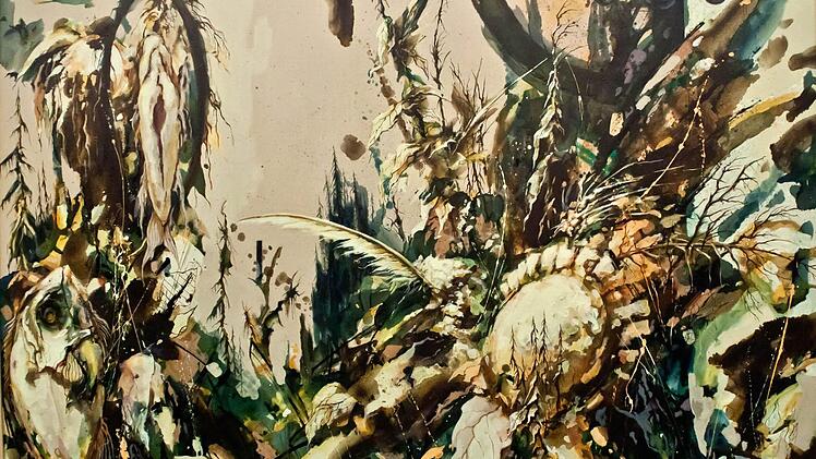 Herbert Franz: "Stillleben I" (Mischtechnik, 2009).Foto: Jochen Berger