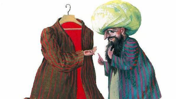 Illustrationen aus dem "Fliegenden Kamel" mit Nasreddin Hodscha