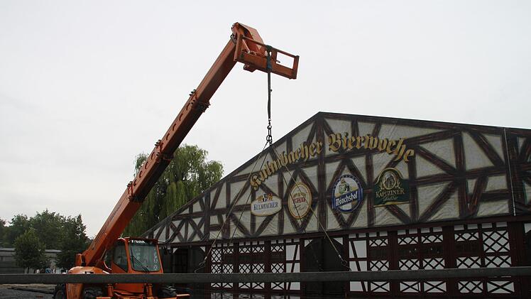 Das Festgelände ist Baustelle.