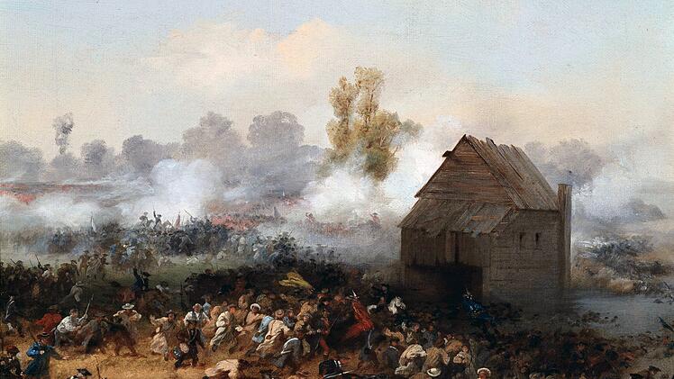 In der Schlacht von Long Island vom 27. August 1776 besiegten die Briten die amerikanischen Kolonialisten von New York.