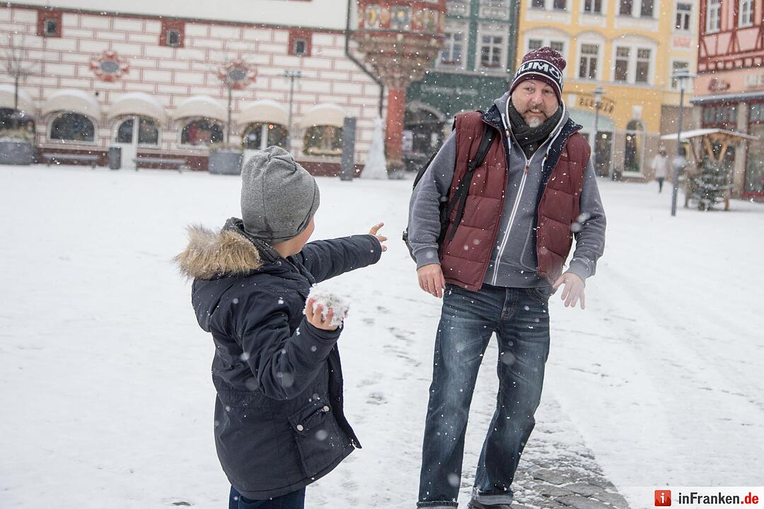 Erster Schneefall im Coburger Land
