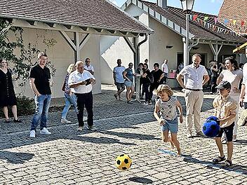 Beim Fußballdart konnten die Kinder ihre Zielgenauigkeit beweisen.
