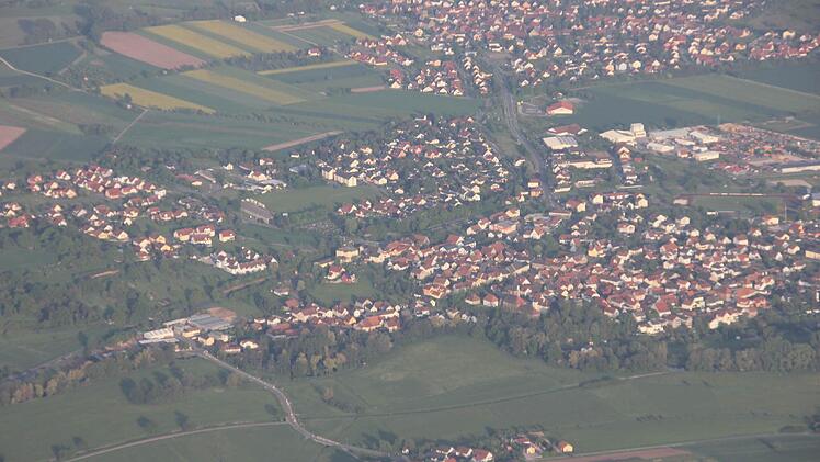Blick auf Rattelsdorf und Ebing.