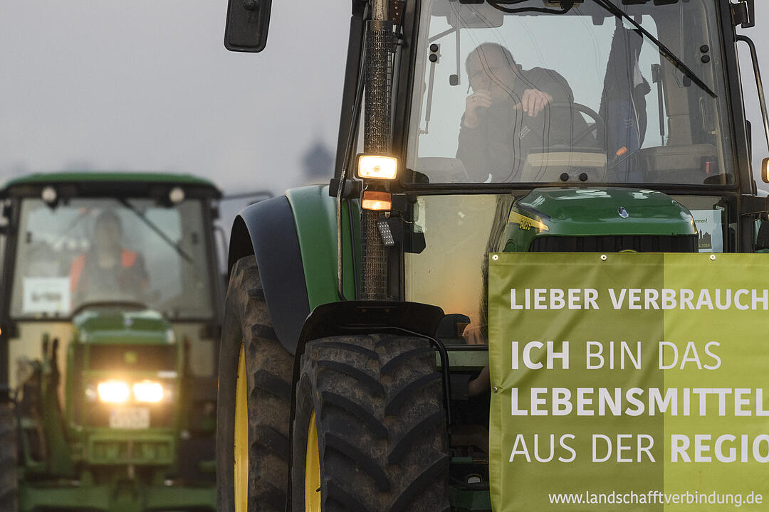 Bauerndemo... auf dem Weg nach N&uuml;rnberg
