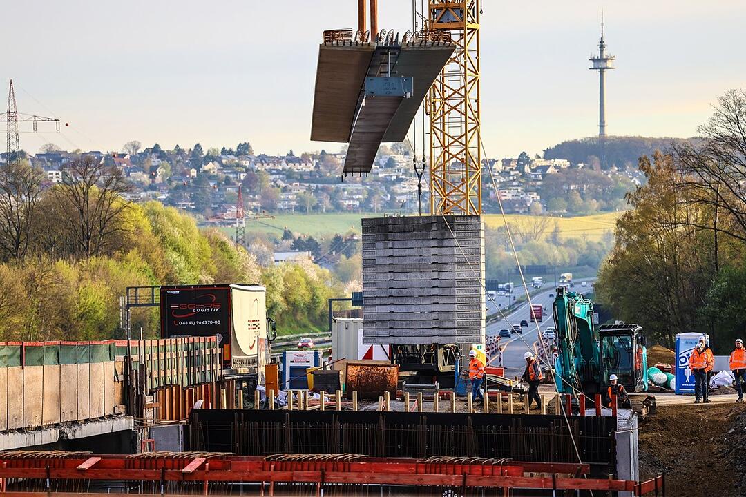 A45 am Kreuz Westhofen am Wochenende voll gesperrt