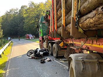 Unfall mit Holztransporter