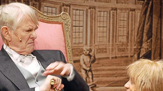 Szene aus dem Stück "Der kleine Lord", das am letzten November-Wochenende im Kronacher Kreiskulturraum gegeben wird. Foto: PR