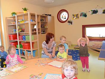 Kinder unter drei Jahren und deren Eltern können sich im Landkreis Kronach über eine bedarfsgerechte Versorgung an Kinderkrippenplätzen freuen (wie hier in Windheim). Foto: Karl-Heinz Hofmann