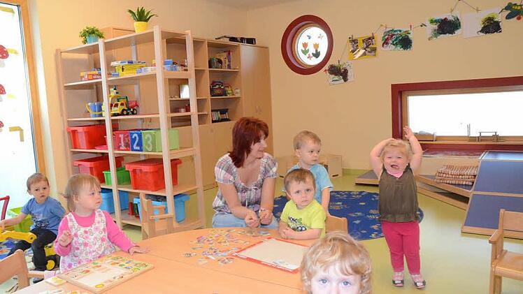 Kinder unter drei Jahren und deren Eltern können sich im Landkreis Kronach über eine bedarfsgerechte Versorgung an Kinderkrippenplätzen freuen (wie hier in Windheim). Foto: Karl-Heinz Hofmann