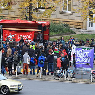 Linke Demo gegen Balkanzentrum Bamberg