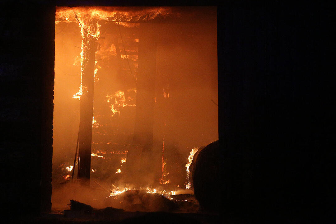 Scheunenbrand in Melkendorf