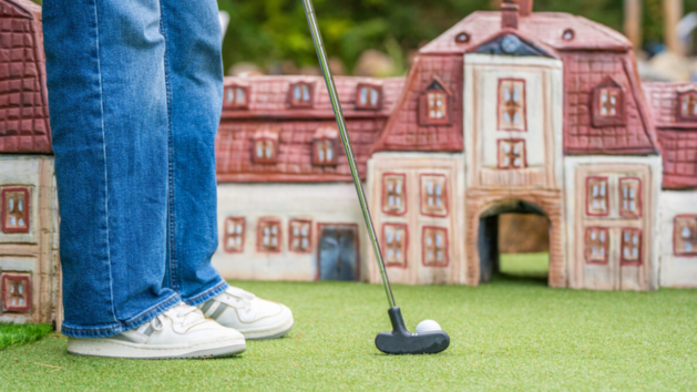 Durch 18 Bahnen kann man beim Adventure Golf in Pleinfeld spielerisch die Region entdecken. Der Ball rollt durch die F&uuml;rst Carl Schlossbrauerei, vorbei an einem Fachwerkhaus, entlang des Ellinger R&ouml;merkastells, &uuml;ber die ber&uuml;hmte Steinerne Rinne bis hinunter zum Brombachsee.