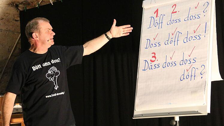 Fredi Breunig beim Aschermittwoch der SPD im Bocksbeutelkeller. Foto: Gerd Schaar