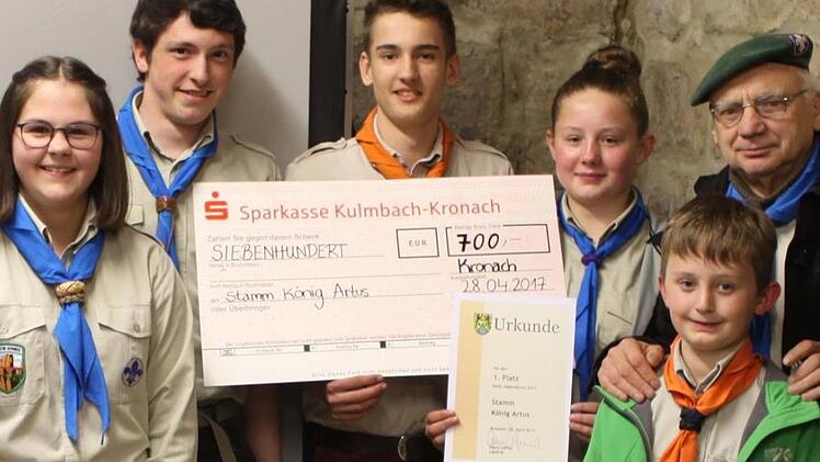 Die Pfadfinder gewannen den mit 700 Euro dotierten Jugendpreis 2017. Foto: Michael Wunder