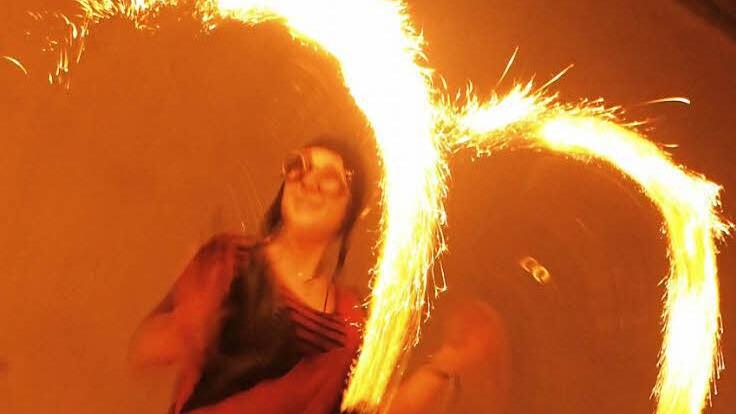 Die Feuershow begeisterte die Besucher.